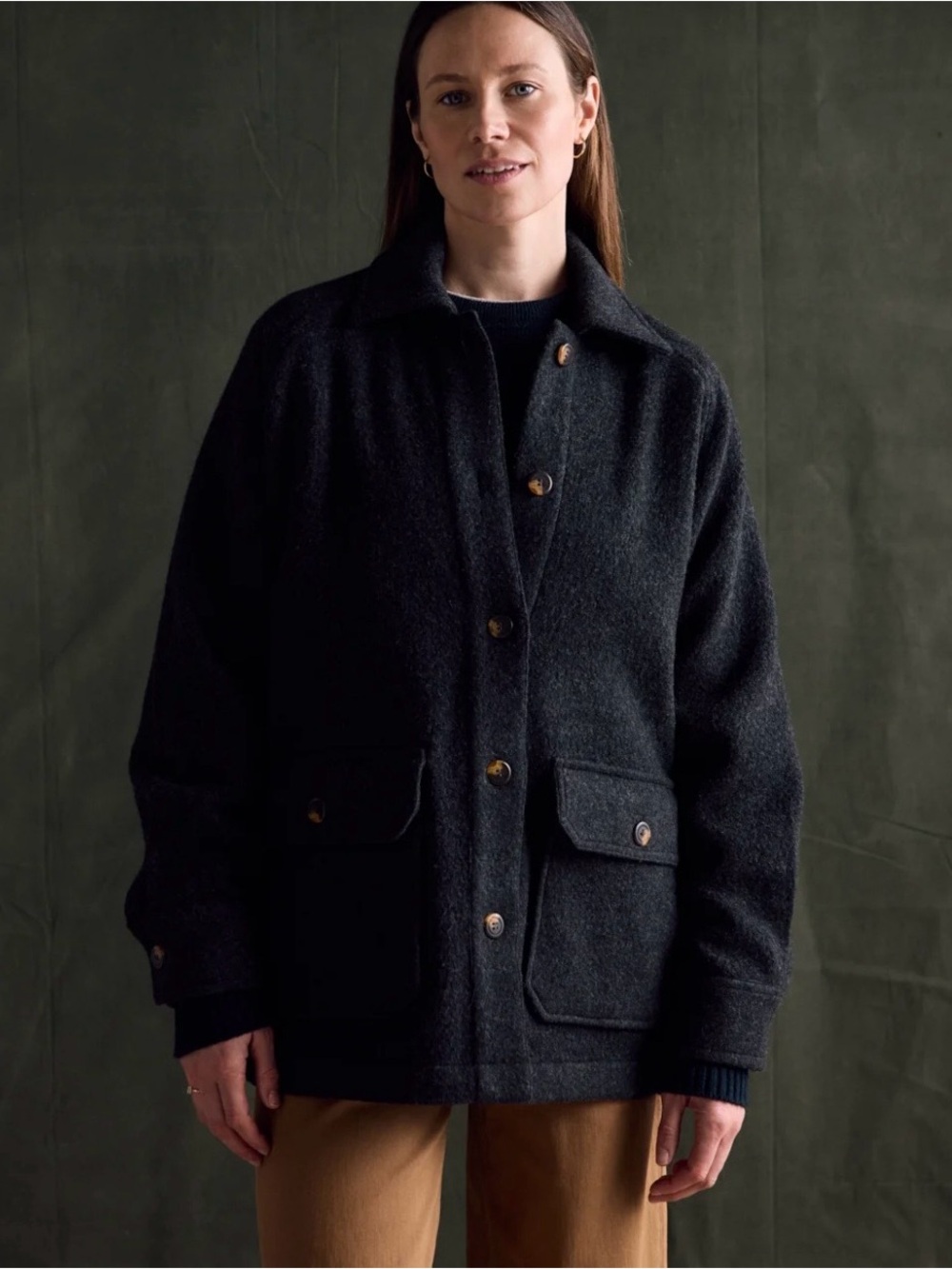 The Georgia Coat in Charcoal
